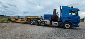 SCANIA 144 G 8x4, Hiab 330-5, Siimet lavetti