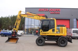 KOMATSU PW 148 / Pyörittäjä, Huollettu, Hyvät renkaat!