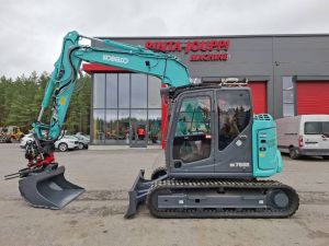 Kobelco SK 75 SR-7 / Pyörittäjä, 5 työlaitetta, Rasvari!