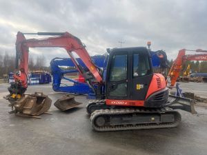 KUBOTA KX 080-4 / Engcon, 6 työlaitetta, Rasvari, Midi excavators 7t - 12t