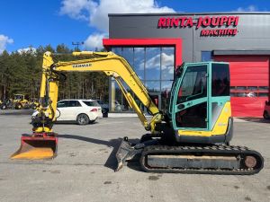 YANMAR Vio 80 / Engcon + Pihdit,Rasvari,Kauha, Midi excavators 7t - 12t