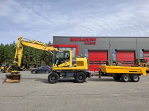 KOMATSU PW 160-11/ Engcon, Lämmitin, Kovat varusteet, Wheeled excavators