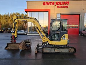 Komatsu PC 55 MR-3 / Pyörittäjä, Rasvari, 3 kauhaa