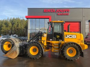 JCB 412 S / Kauha, 2 rengas-sarjaa + vanteet, 50km/h