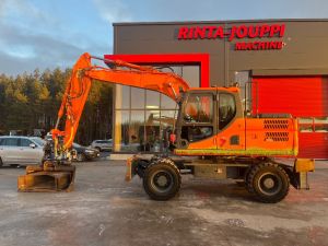 Doosan DX 160 W / Pyörittäjä, 2 kauhaa, Rasvari