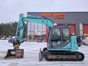 KOBELCO SK 75 SR-3E/ Engcon, Rasvari, 2 Kauhaa!