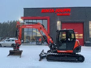 KUBOTA KX 080-4 / Pyörittäjä, kauha, Rasvari, Uudet telat