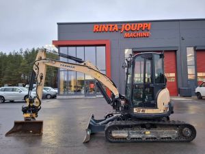 YANMAR Vio 57-U / Engcon, kauha, Rasvari,