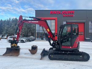 Yanmar Vio 80 / Engcon, 2 kauhaa, Rasvari, Stage V