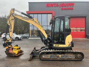 Yanmar Vio 57  / Engcon, Koura, Rasvari, 4 työlaitetta