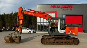 HITACHI ZX130 LCN-3/ Pyörittäjä,3xKauhaa,Rasvari,lämmitin!, Гусеничные экскаваторы