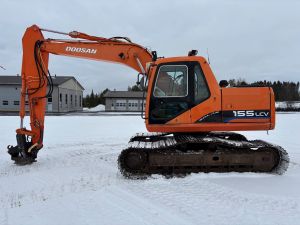 DOOSAN S155LC-V + 800MM TELAT + RASVARI + LÄMMITIN + ILMASTOINTI + MARTTIINI S60