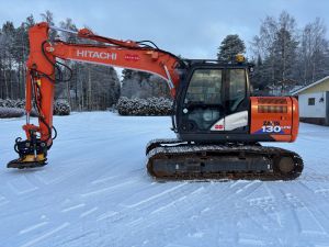 HITACHI ZAXIS130LCN-6 + RASVARI + LÄMMITIN + PROBO EC219 PIHDILLÄ + TRIMPLE 3D, Telakaivukoneet